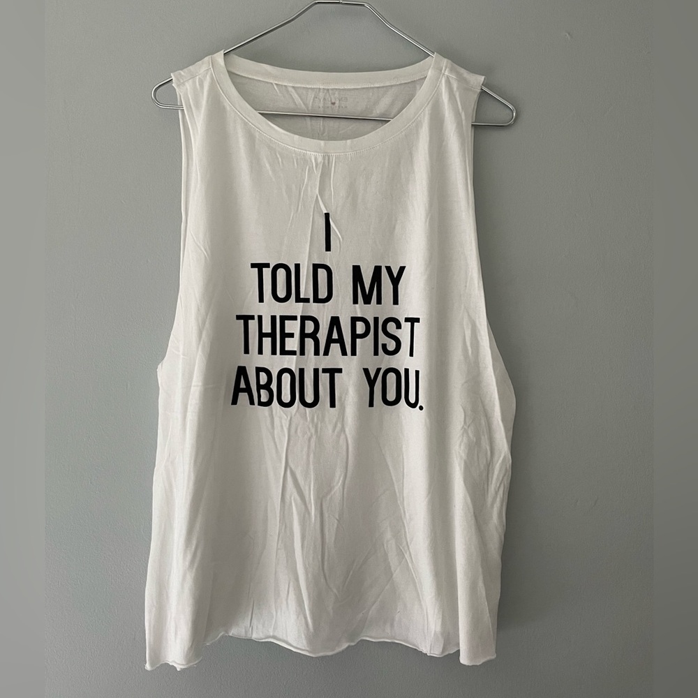 NWOT Emi Jay I told my therapist about you Tank Pure Barre One Size